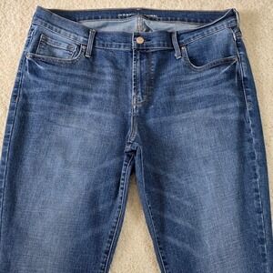 Old Navy Original Mid-Rise Jeans Women's 12 Long Blue Stretch Denim
